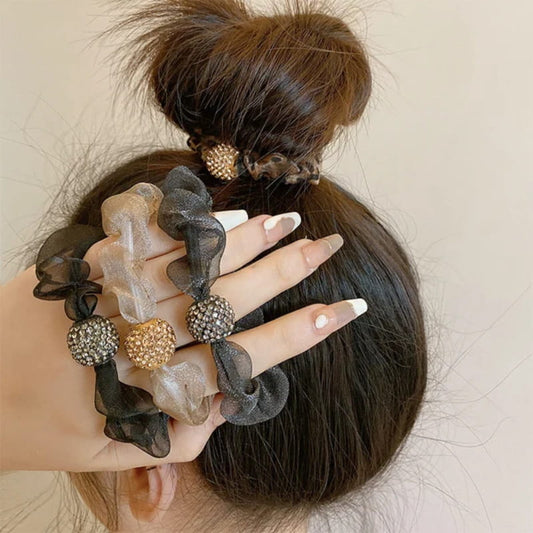 💝Het försäljning 50 % rabatt💝Eleganta hårband med strassstenar och nätstruktur💎