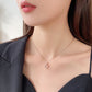 Rhinestone Pendant with Gold-Tone Copper & Titanium Steel Chain