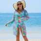 🌊🐚🌴Blooming Magic of Summer - tredelad bikinibaddräkt i mesh för kvinnor