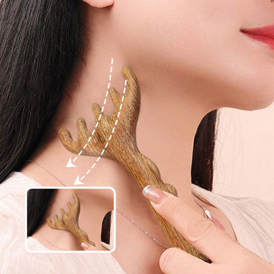 Huvudmassagekam & Gua Sha-verktyg i trä