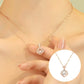 Rhinestone Pendant with Gold-Tone Copper & Titanium Steel Chain