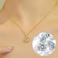Rhinestone Pendant with Gold-Tone Copper & Titanium Steel Chain