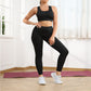 2-delat set med sport-bh och rumplyftande leggings för kvinnor