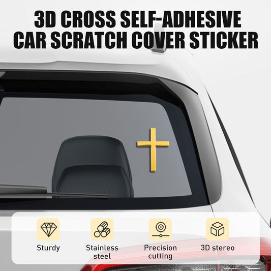 🔥3D Cross Self-Adhesive Car Scratch Cover Sticker