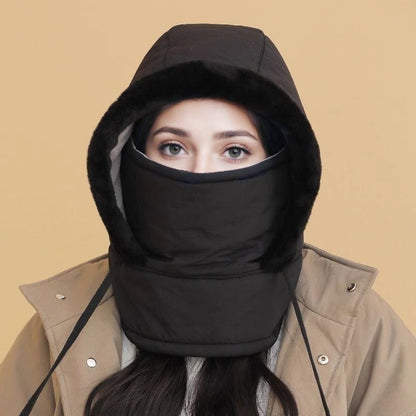 🍂Höstkampanj 50 %💕Fodrad, tjock termisk mössa med ansiktsmask för män och kvinnor