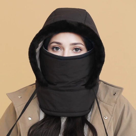 🍂Höstkampanj 50 %💕Fodrad, tjock termisk mössa med ansiktsmask för män och kvinnor