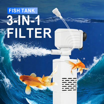 🔥Akvariefilter 3-i-1 – filtrering, syresättning och vattenpumpning