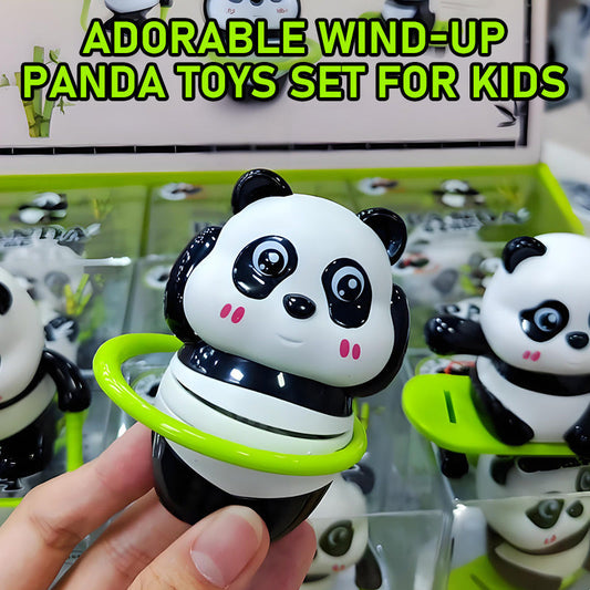 Adorable Wind-Up Panda Toys Set for Kids