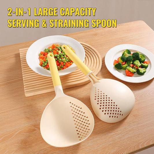 2-in-1 Large Capacity Serving & Straining Spoon