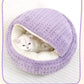 Cozy Hooded Cat Cave Bed